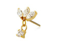 Triple Marquise Flat Back