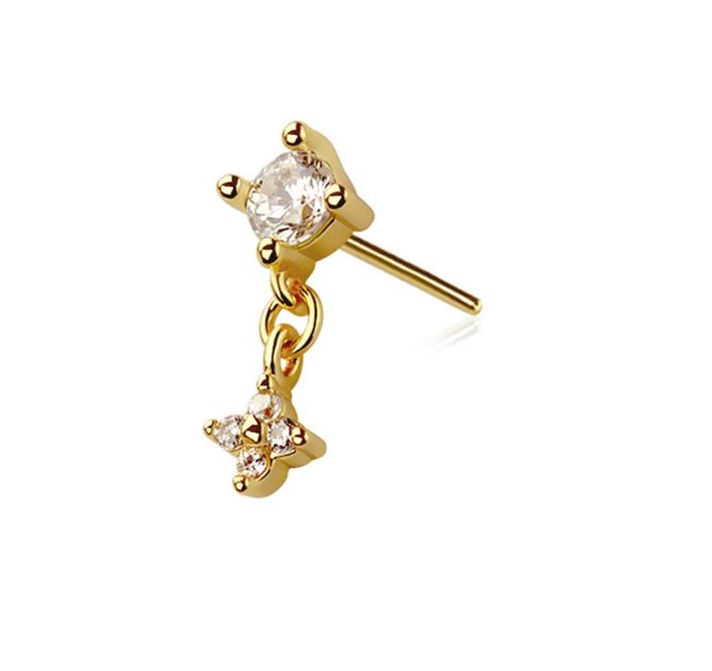Gem and Star Dangle Flat Back
