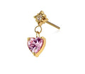 Pink Heart Dangle Flat Back