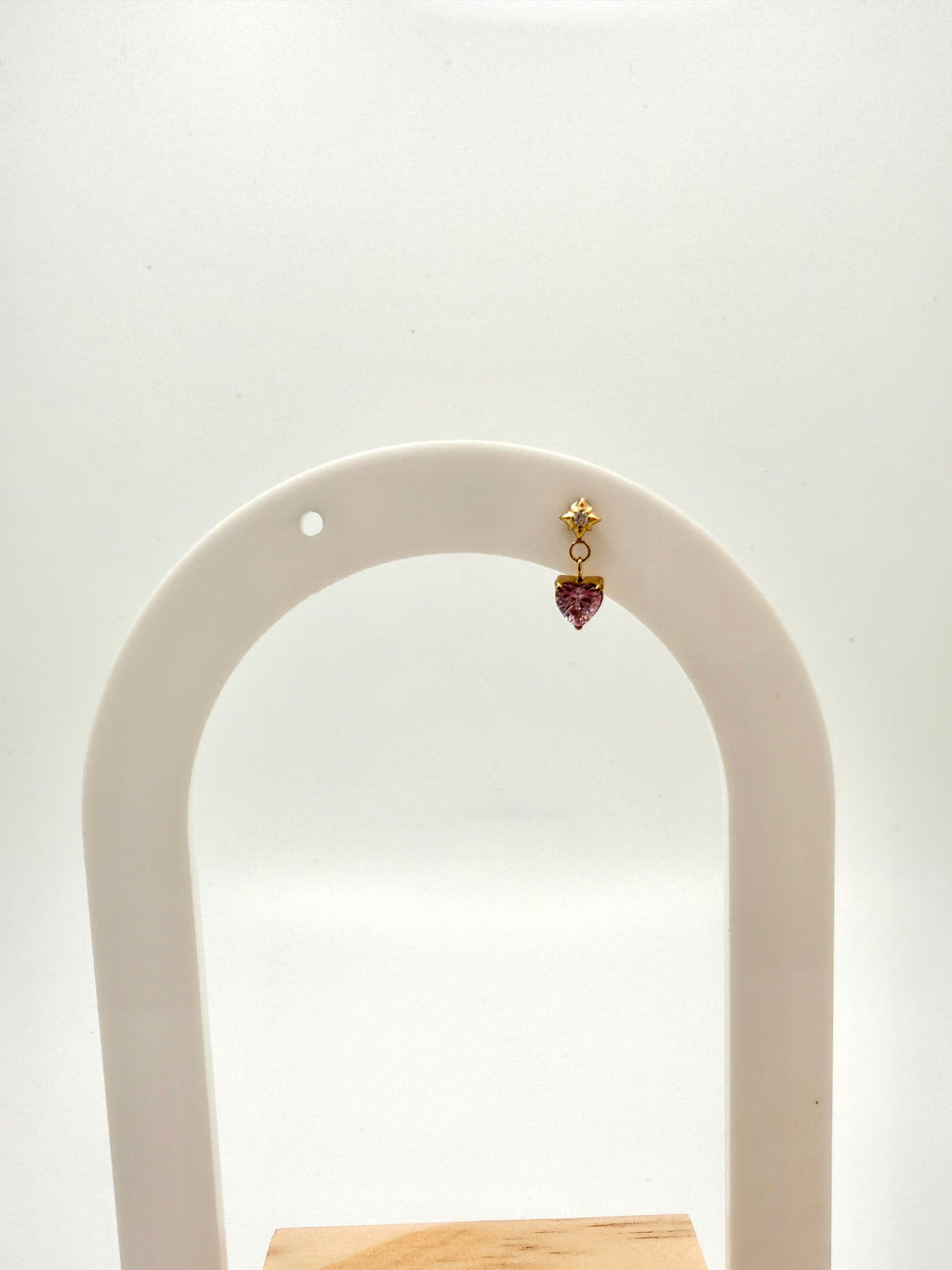 Pink Heart Dangle Flat Back