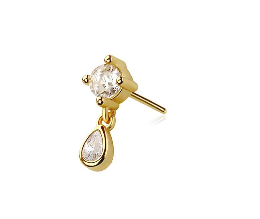 Teardrop Dangle Flat Back