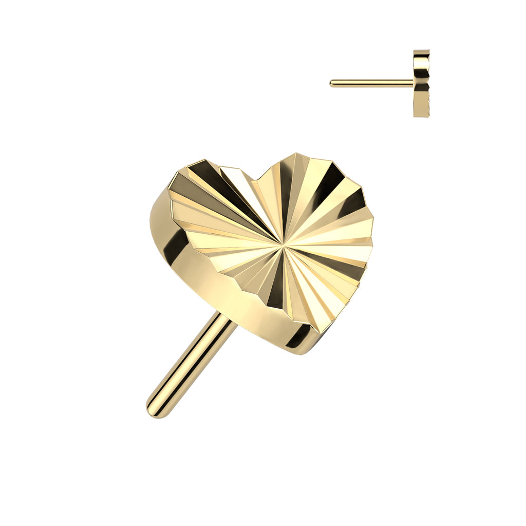 Textured Heart Flat Back