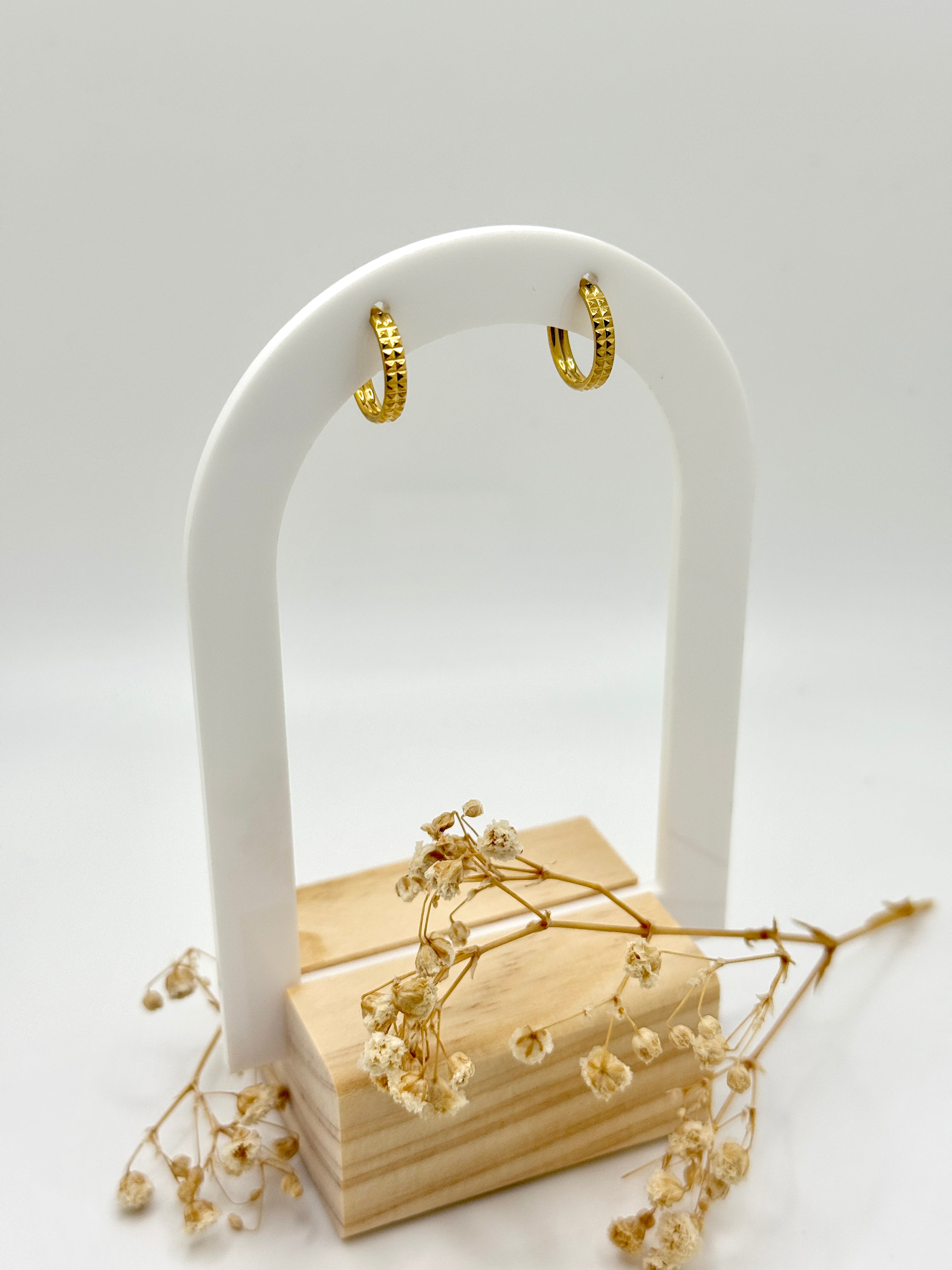 Spike Dent Double Hoops