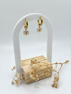 Dangle Flower Hoops