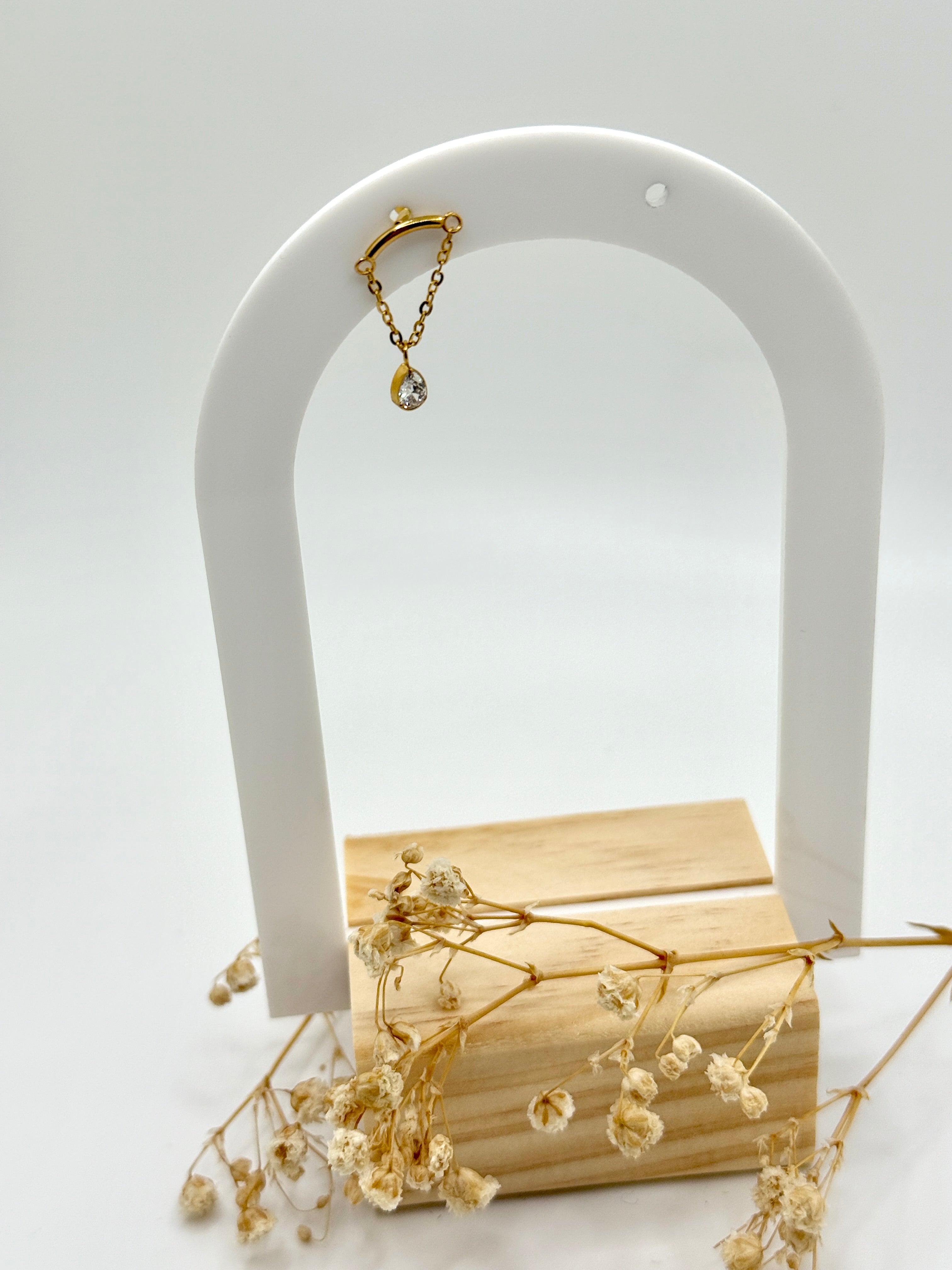 Teardrop Hidden Helix Flat Back