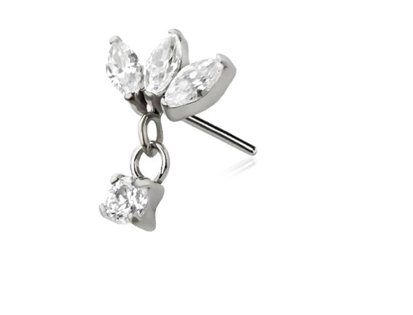 Triple Marquise Flat Back