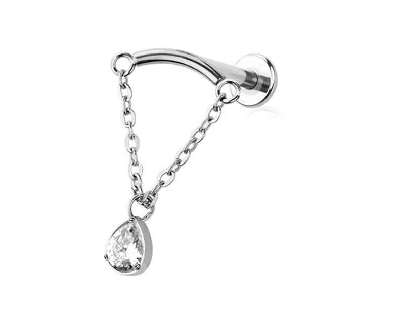 Teardrop Hidden Helix Flat Back