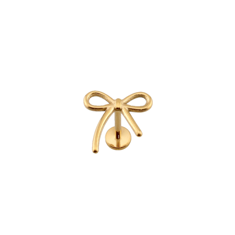 Large Ribbon Bow Flat Back