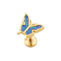 Blue Sparkle Butterfly Flat Back