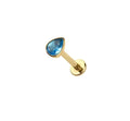 Blue Teardrop Flat Back
