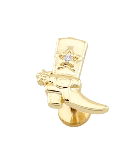 Cowboy Boot Flat Back