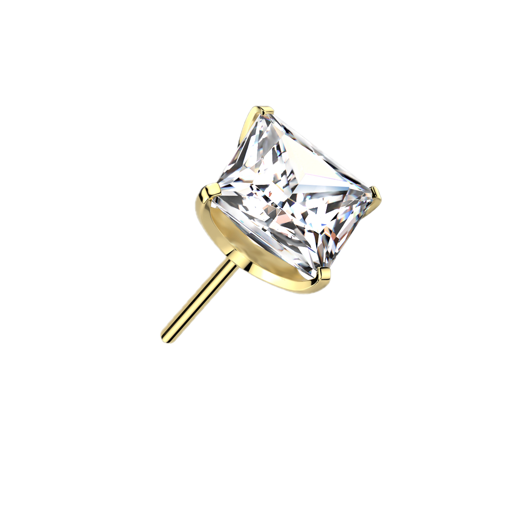 Large Square Gem Flat Back