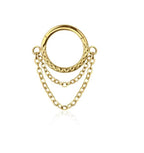 Double Chain Clicker Huggie Hoop