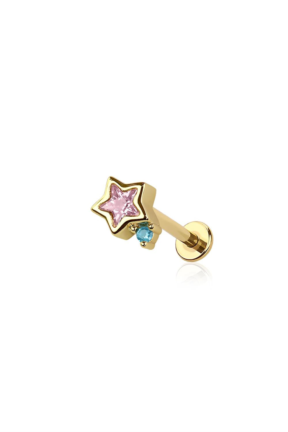 Pink Star Flat Back