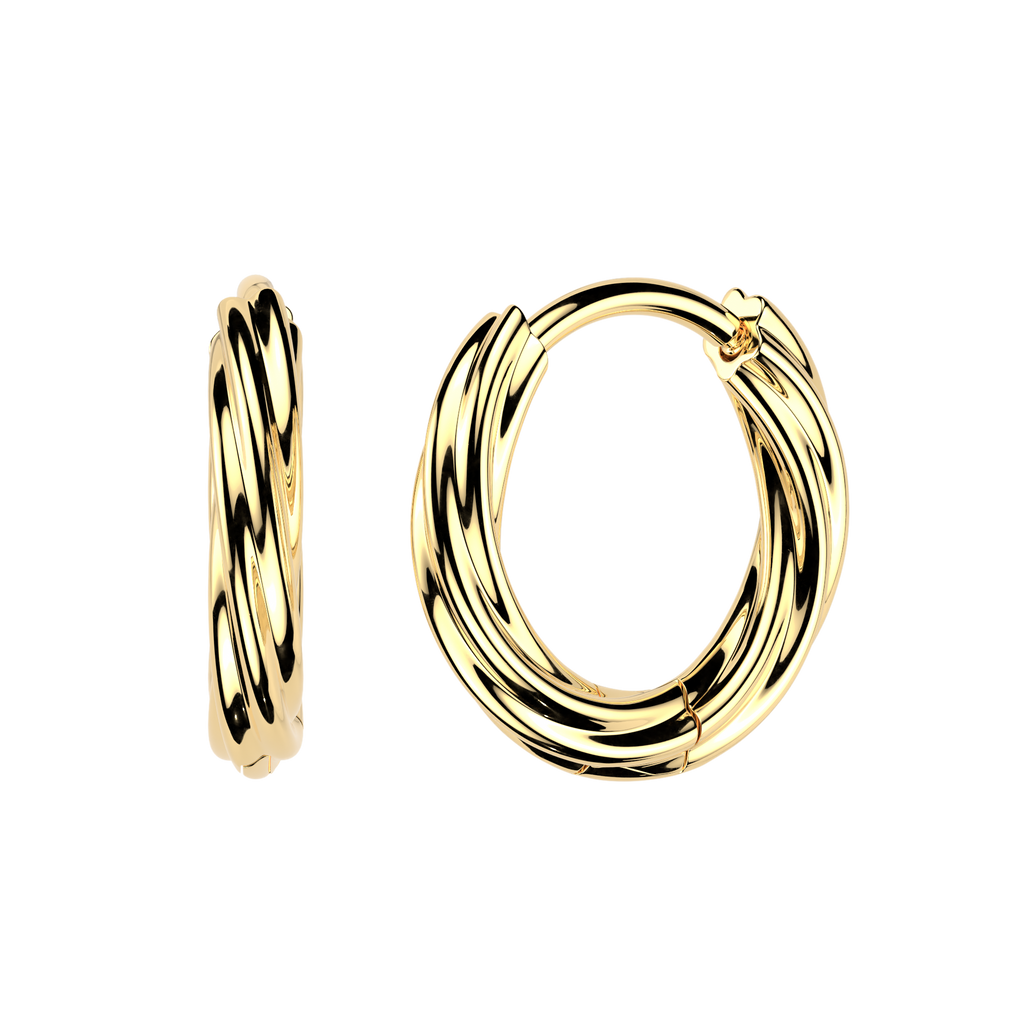 Twister Clicker Huggie Hoops