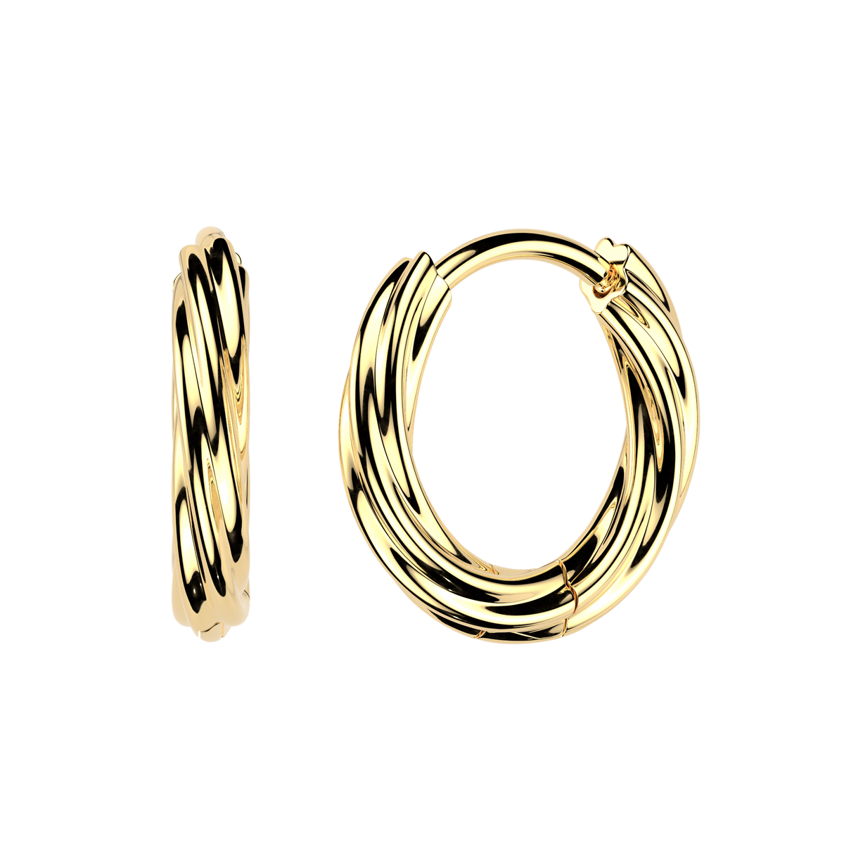 Twister Clicker Huggie Hoops