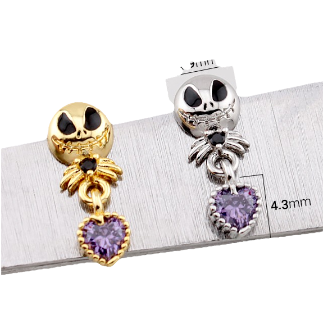 Jack with Heart Dangle Flat Back