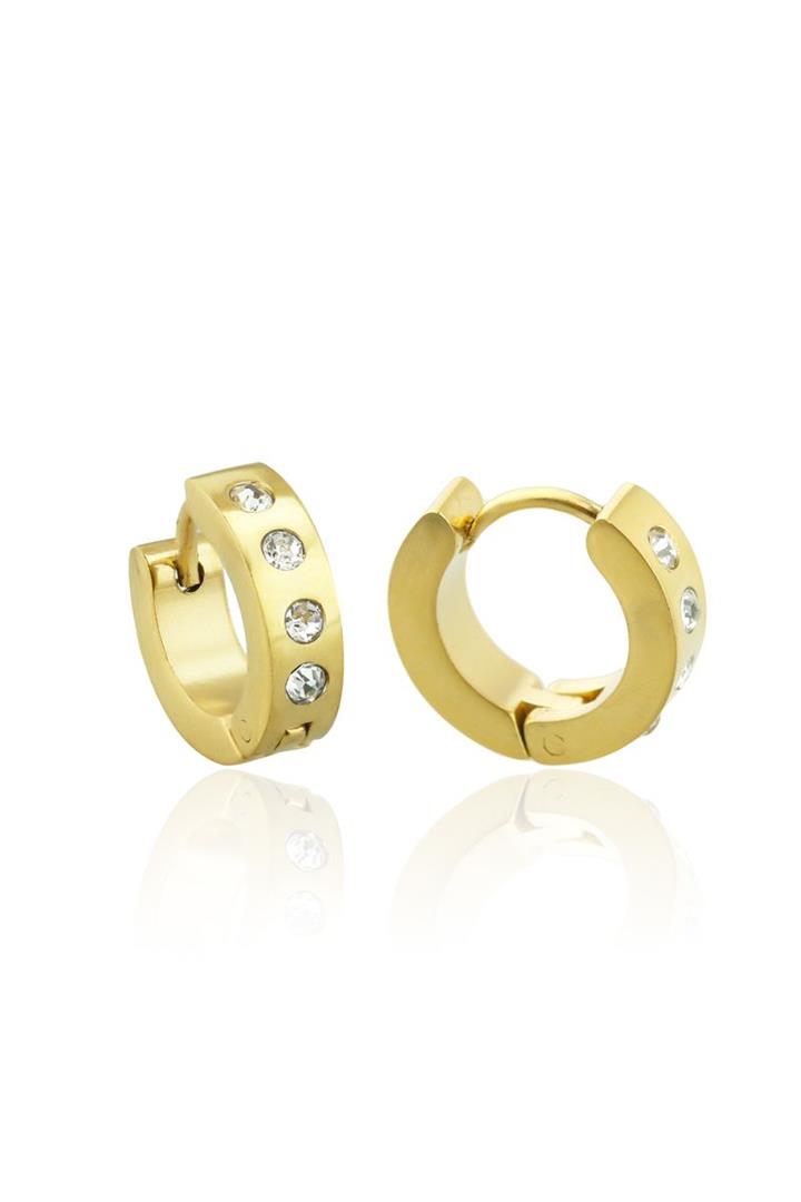 Thick Gem Hoops