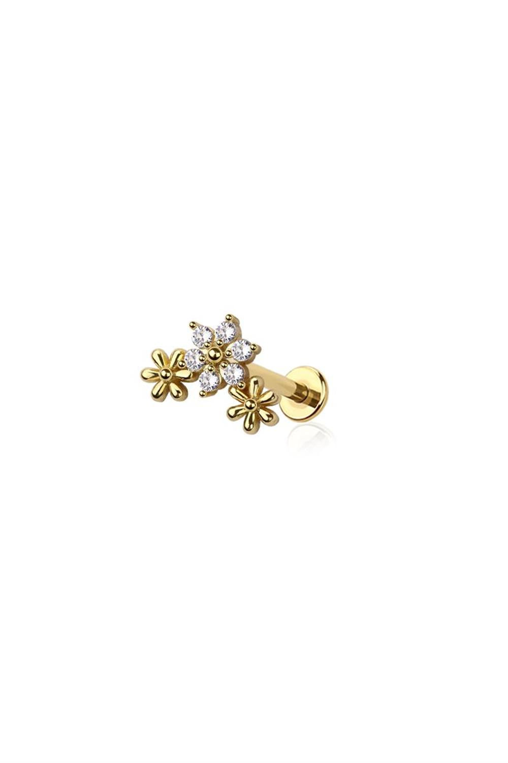 Triple Flower Flat Back
