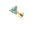 Turquoise Triangle Flat Back