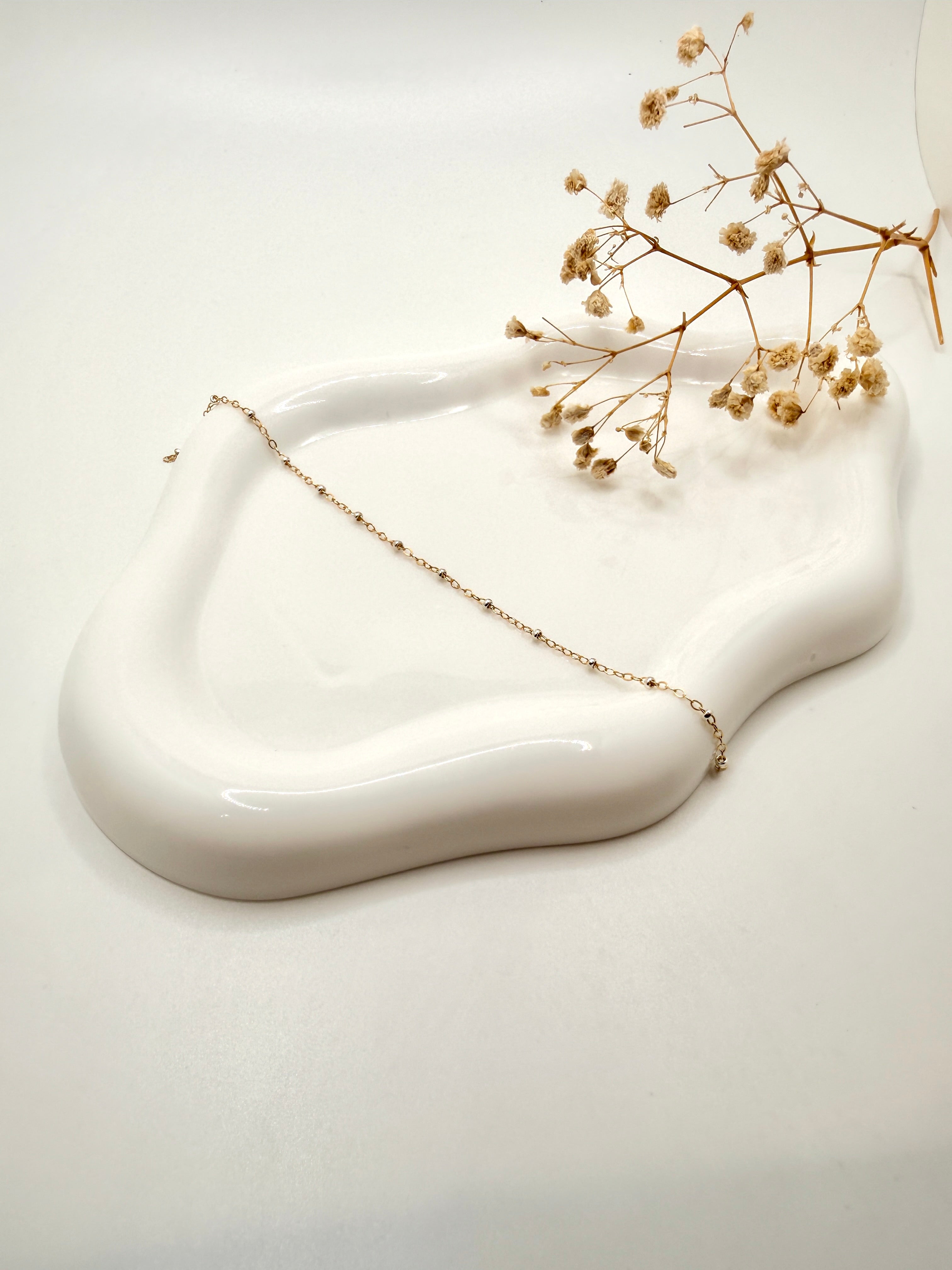 Mixed Metal Gold with Silver Beads