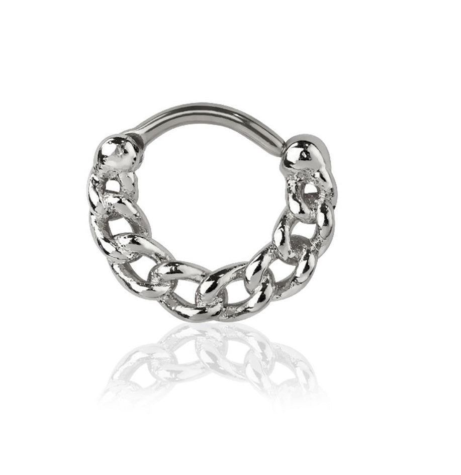 Chain Link Clicker Huggie Hoop