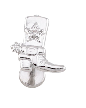 Cowboy Boot Flat Back