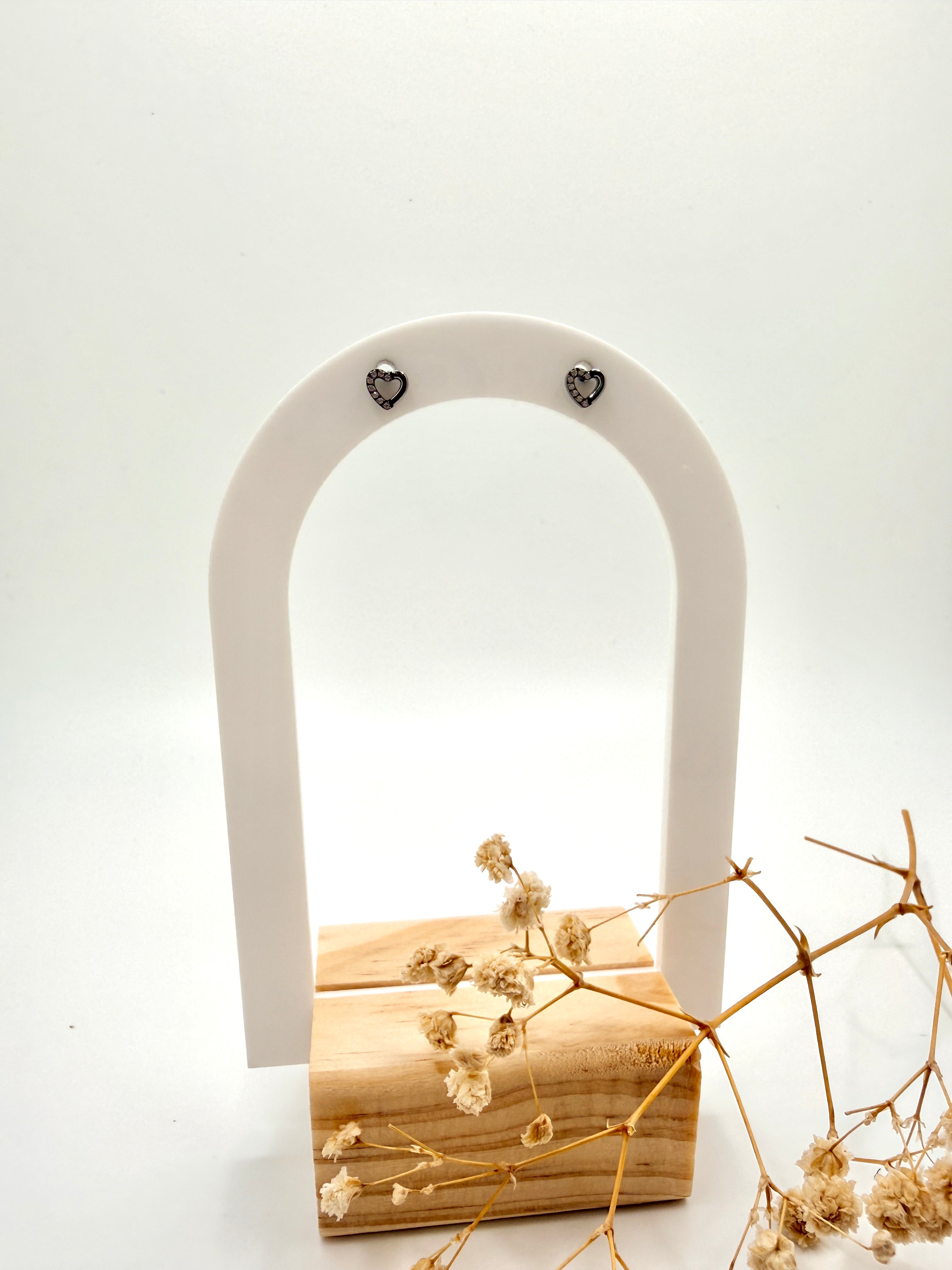 Sparkle Heart Flat Back