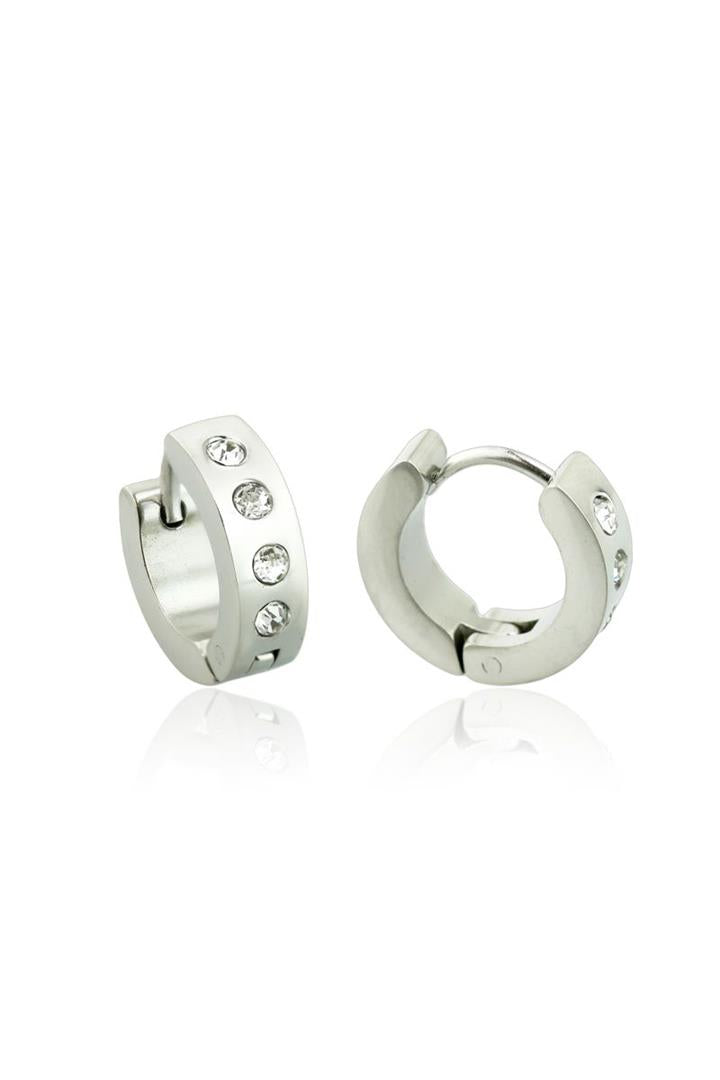 Thick Gem Hoops