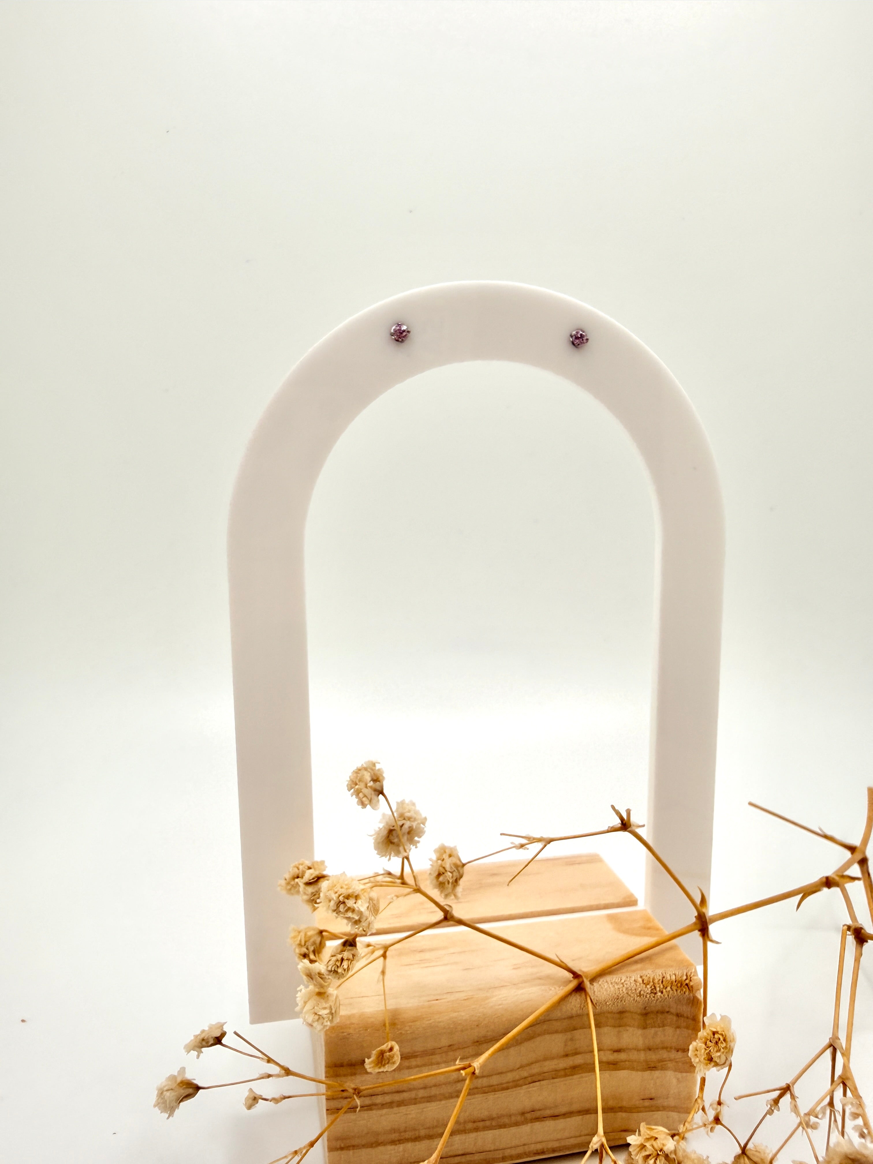 Tiny Pink Stud Flat Back