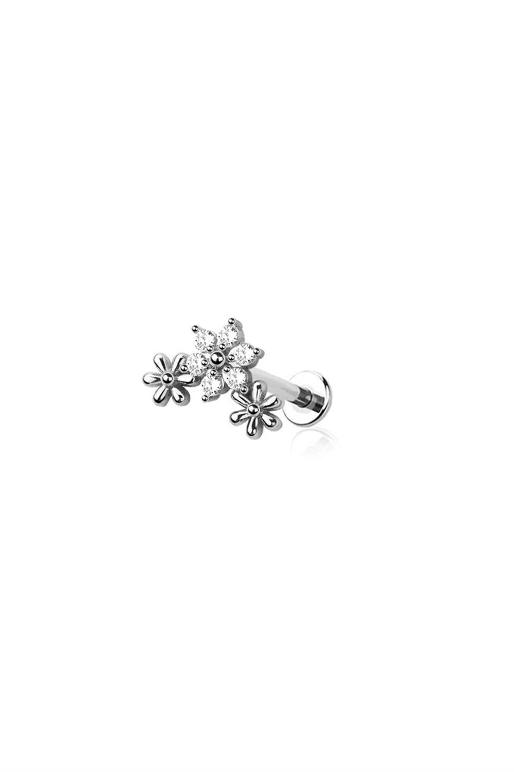 Triple Flower Flat Back