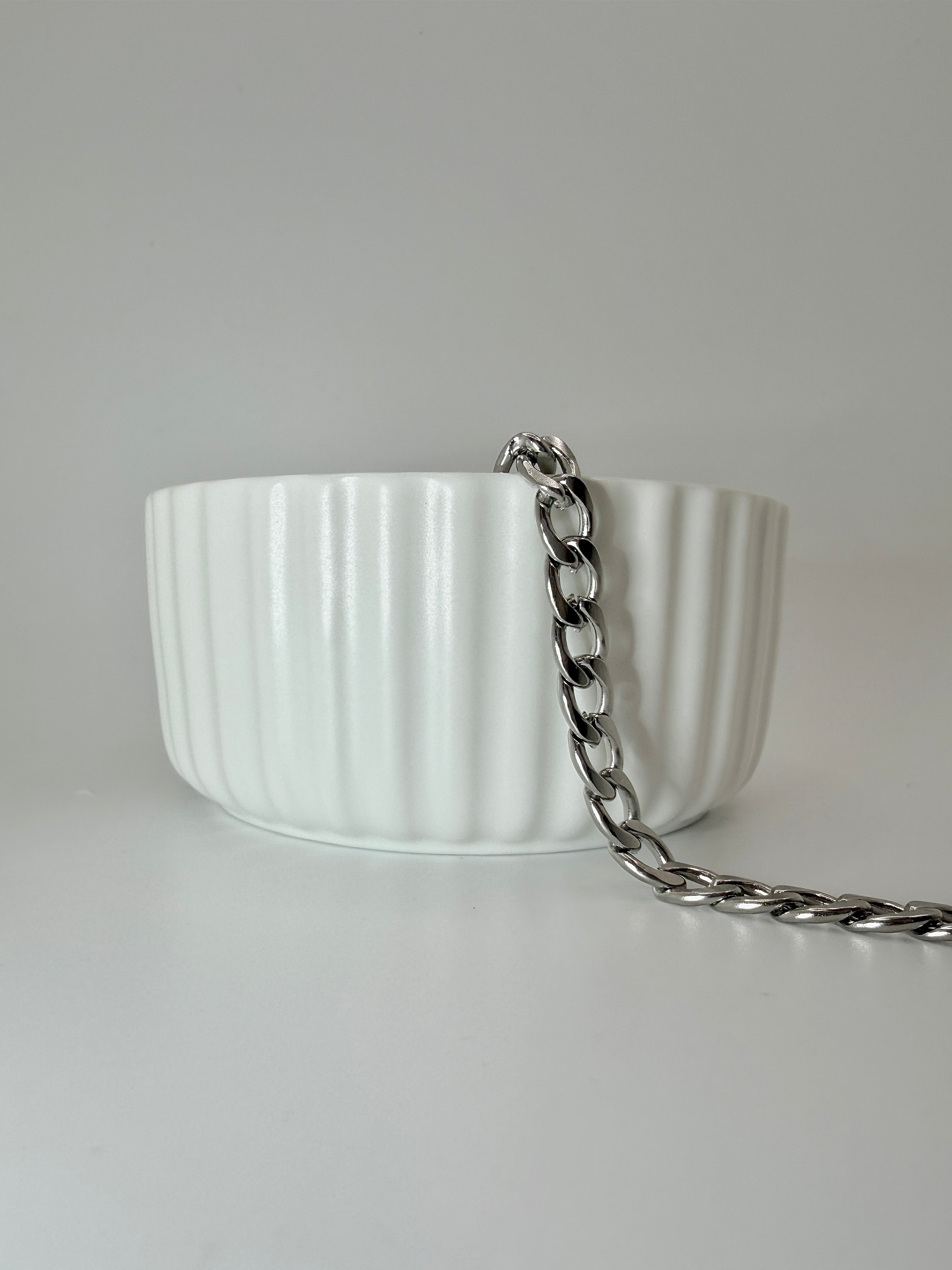 Large Curb- Silver