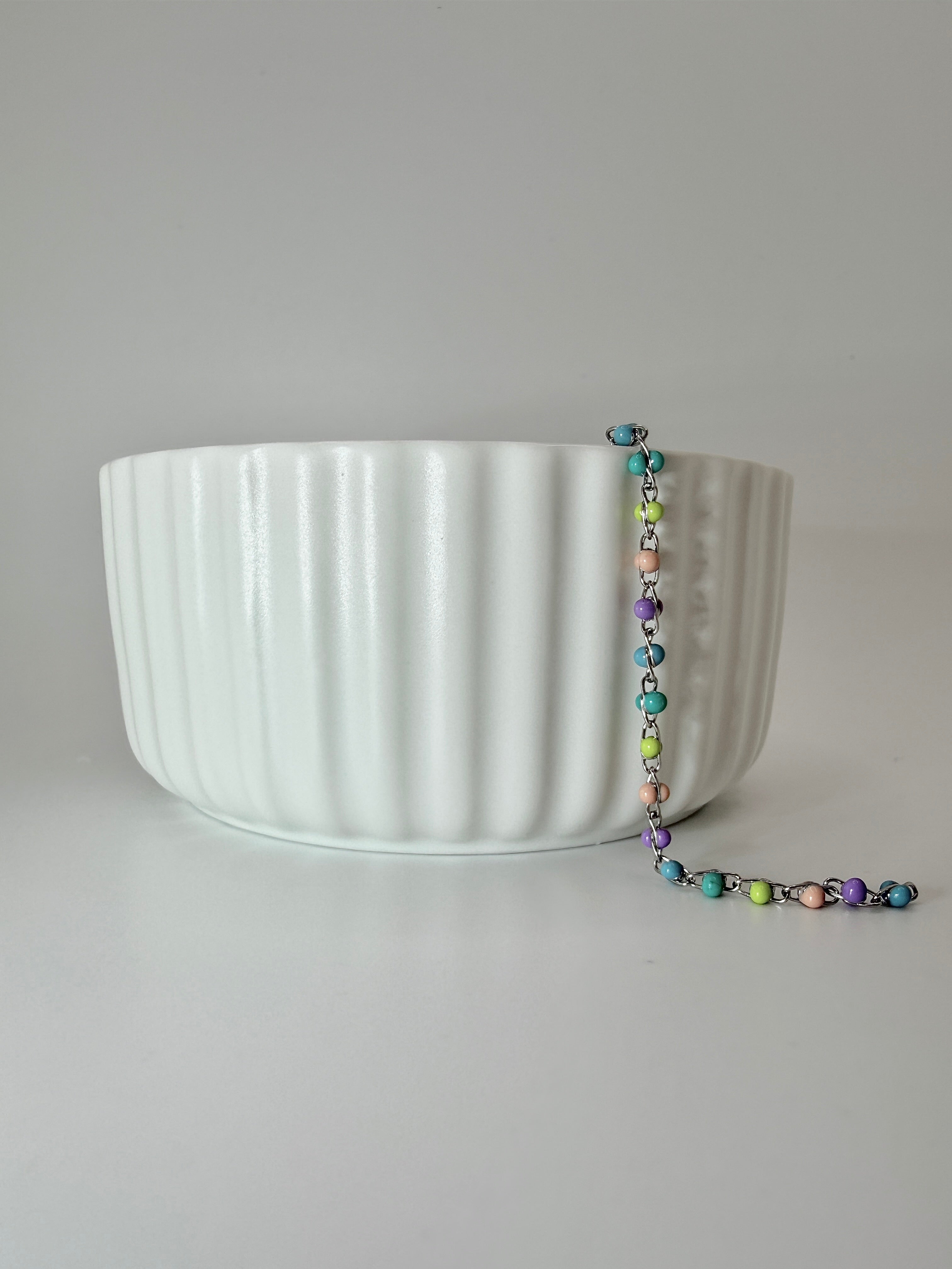 Pastel Beads- Silver