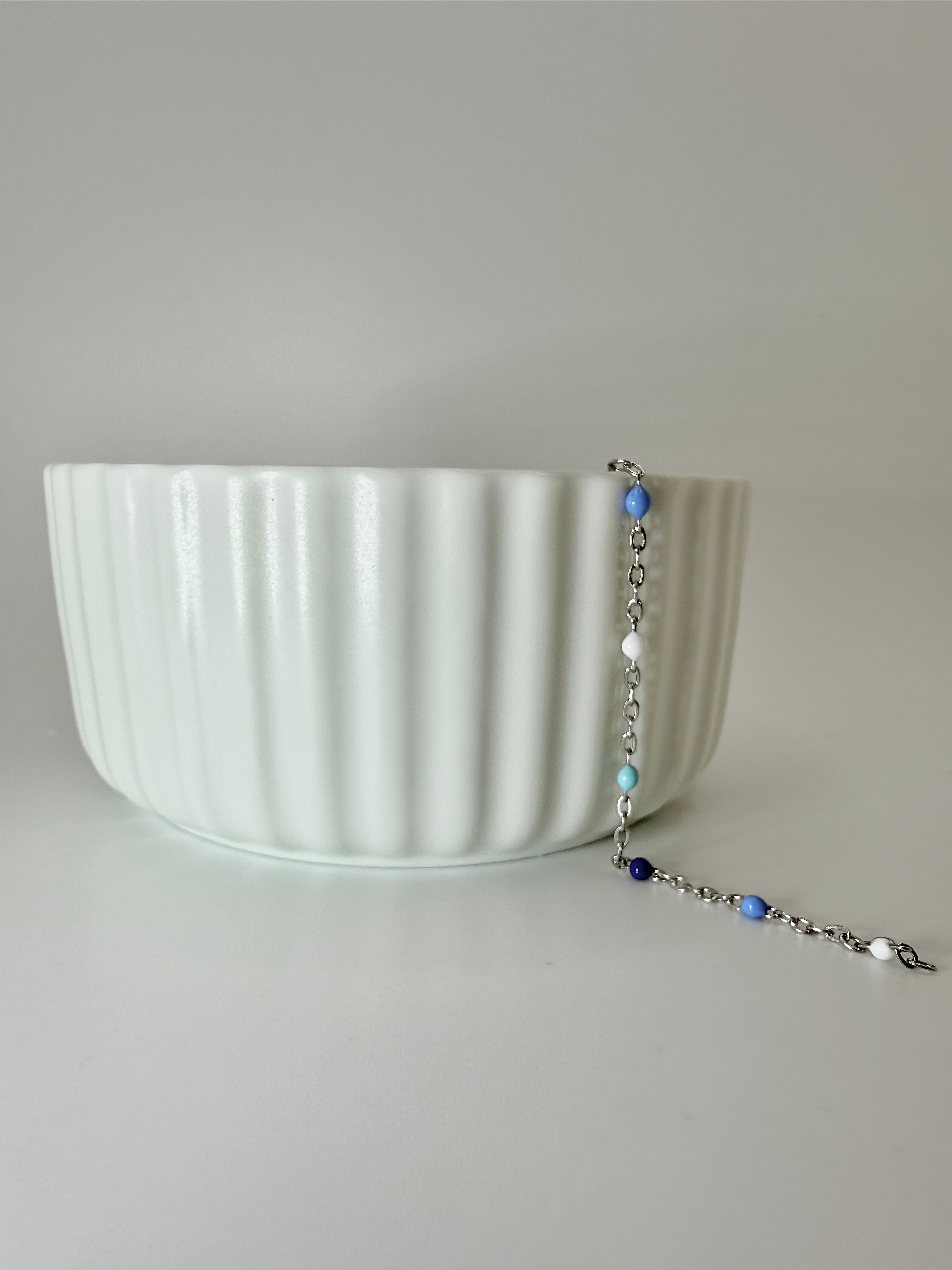 Multi-Blue Enamel- Silver