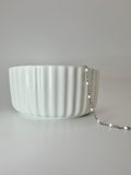 White Enamel- Silver