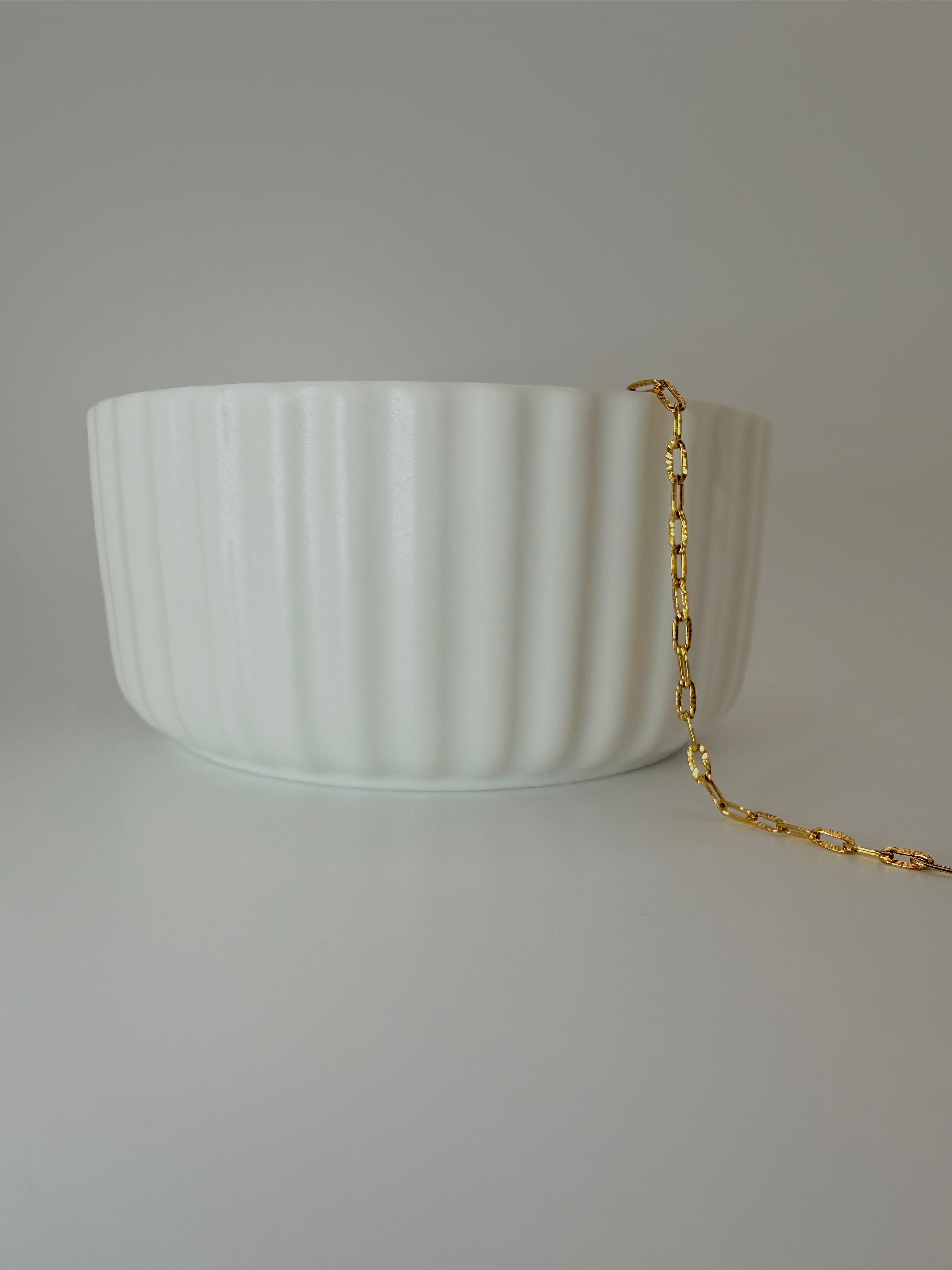 Small Textured Paperclip- Gold