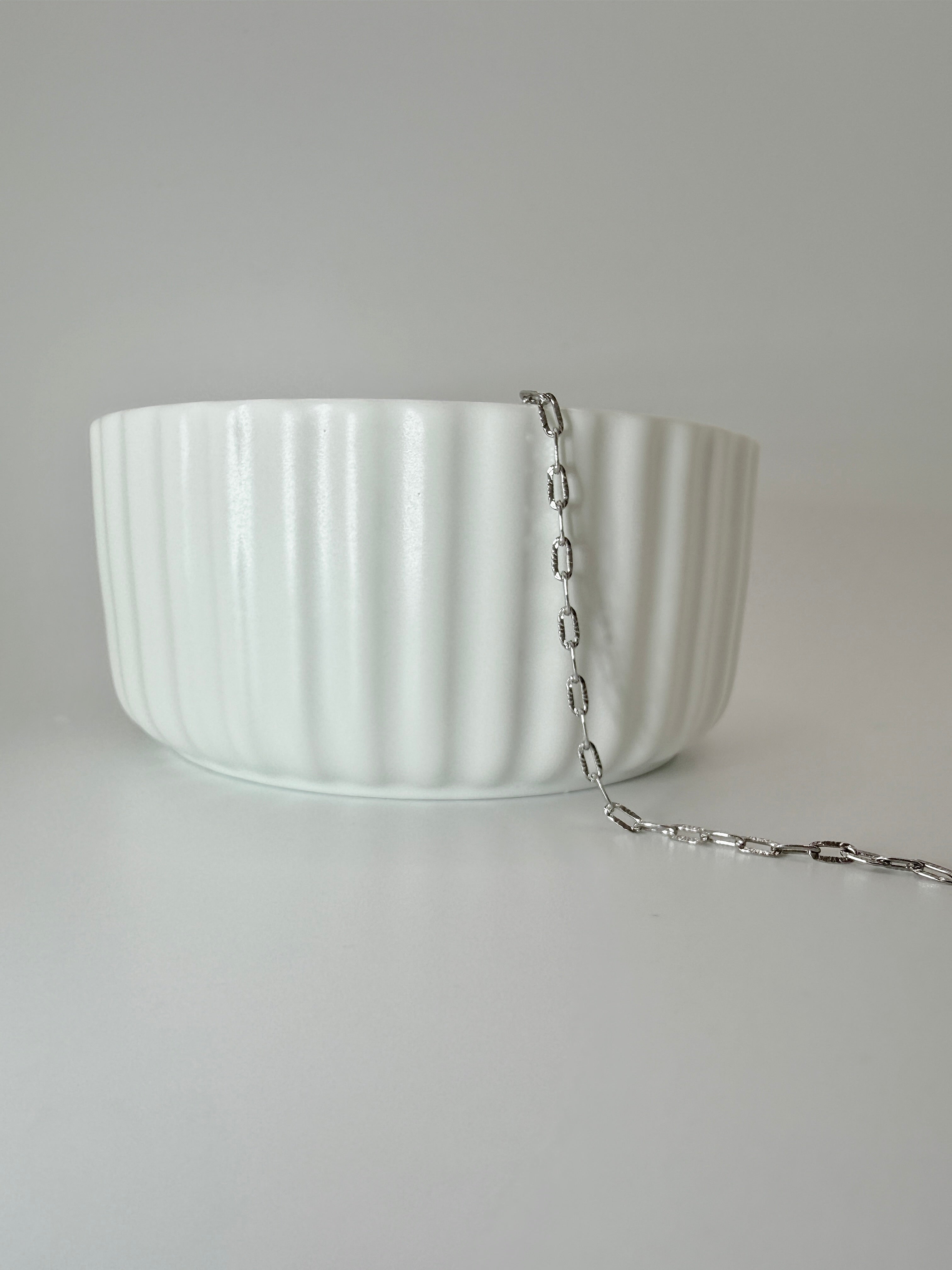 Small Textured Paperclip- Silver